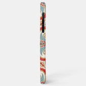 Aquamarines blaues Rotlichtmosaikmuster Case-Mate iPhone Hülle (Hinten/Links)