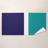 Aquamarines, blaues Schlichtes Farbblockdesign Badehandtuch (Badehandtuch)