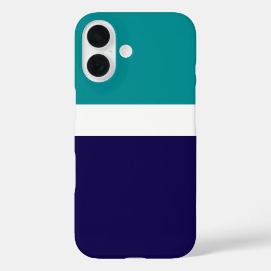 Aquamarines, blaues Schlichtes Farbblockdesign Case-Mate iPhone Hülle (Rückseite)