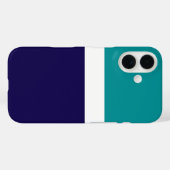 Aquamarines, blaues Schlichtes Farbblockdesign Case-Mate iPhone Hülle (Rückseite (Horizontal))