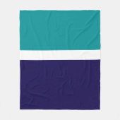 Aquamarines, blaues Schlichtes Farbblockdesign Fleecedecke (Vorderseite)