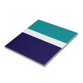 Aquamarines, blaues Schlichtes Farbblockdesign Fliese (Seite)