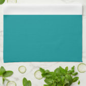 Aquamarines, blaues Schlichtes Farbblockdesign Geschirrtuch (Gefaltet)