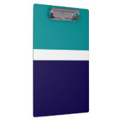 Aquamarines, blaues Schlichtes Farbblockdesign Klemmbrett (Rechts)