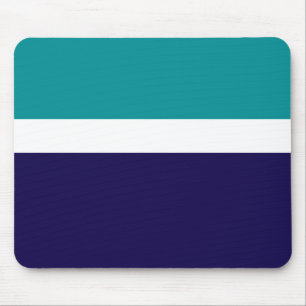 Aquamarines, blaues Schlichtes Farbblockdesign Mousepad