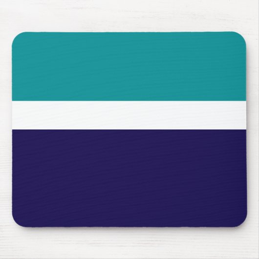 Aquamarines, blaues Schlichtes Farbblockdesign Mousepad (Vorne)