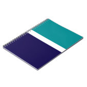 Aquamarines, blaues Schlichtes Farbblockdesign Notizblock (Linke Seite)