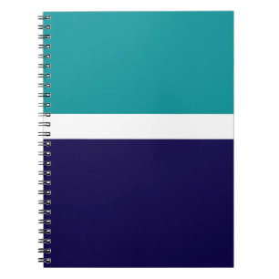 Aquamarines, blaues Schlichtes Farbblockdesign Notizblock