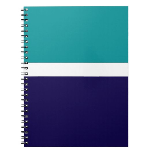 Aquamarines, blaues Schlichtes Farbblockdesign Notizblock (Vorderseite)