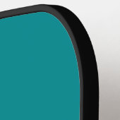 Aquamarines, blaues Schlichtes Farbblockdesign Pickleball Schläger (Linke Seite)