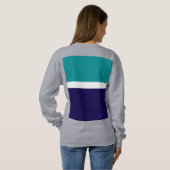 Aquamarines, blaues Schlichtes Farbblockdesign Sweatshirt (Schwarz voll)