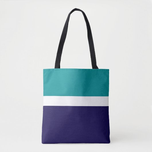 Aquamarines, blaues Schlichtes Farbblockdesign Tasche (Vorderseite)