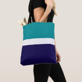 Aquamarines, blaues Schlichtes Farbblockdesign Tasche (Von Nahem)