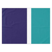 Aquamarines, blaues Schlichtes Farbblockdesign Tischdecke (Vorderseite (Horizontal))