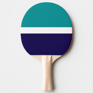 Aquamarines, blaues Schlichtes Farbblockdesign Tischtennis Schläger