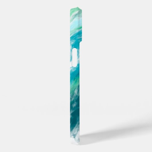 Aquamarines blaues Türkis Case-Mate iPhone Hülle (Rückseite / Rechts)