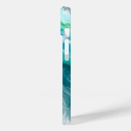 Aquamarines blaues Türkis Case-Mate iPhone Hülle (Rückseite / Links)