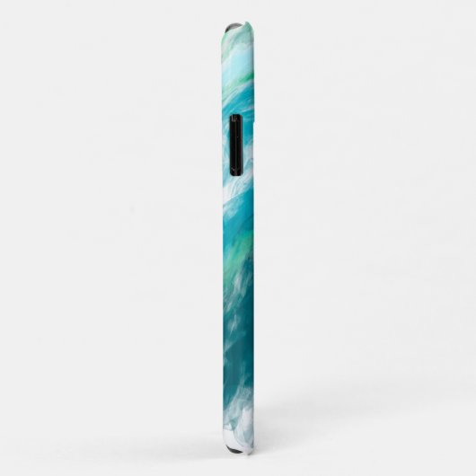 Aquamarines blaues Türkis Case-Mate iPhone Hülle (Hinten/Rechts)