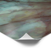 Aquamarines Blaues und Lila Fluoritmor Poster (Ecke)