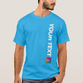 Aquamarines blaues Upload-Foto oder -Logo hier Hin T-Shirt (Vorderseite)