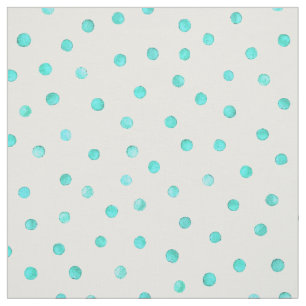 Aquamarines blaues weißes Confetti-Punkt-Muster Stoff