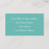 Aquamarines blaues weißes Haar & Make Up Stylish M Visitenkarte (Rückseite)