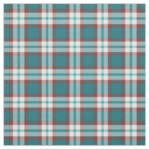 Aquamarines, blaues, weißes Tartan-Quadrat-Muster Stoff