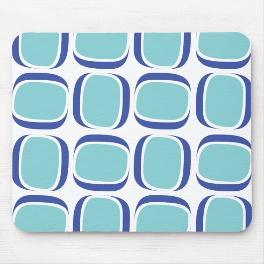 Aquamarines blaugetipptes Boxmuster Mousepad (Vorne)