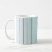 Aquamarines blaugraues Streifenmuster Kaffeetasse (Links)