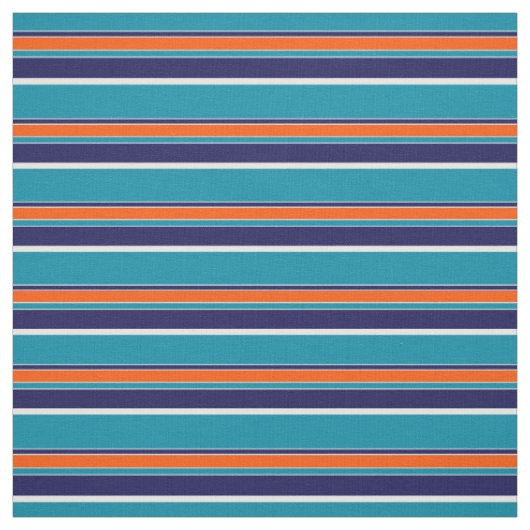 Aquamarines blaugrünes Orangenmuster Stoff (Muster)