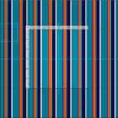 Aquamarines blaugrünes Orangenmuster Stoff (Kachel)