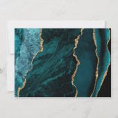 Aquamarines Blue Agate Skript Hochzeit Speichern S Save The Date (Rückseite)