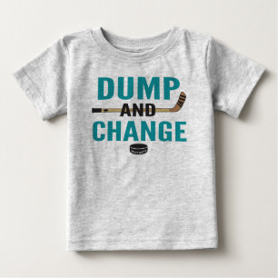 Aquamarines Blue Dump and Change Hockey Baby Baby T-shirt