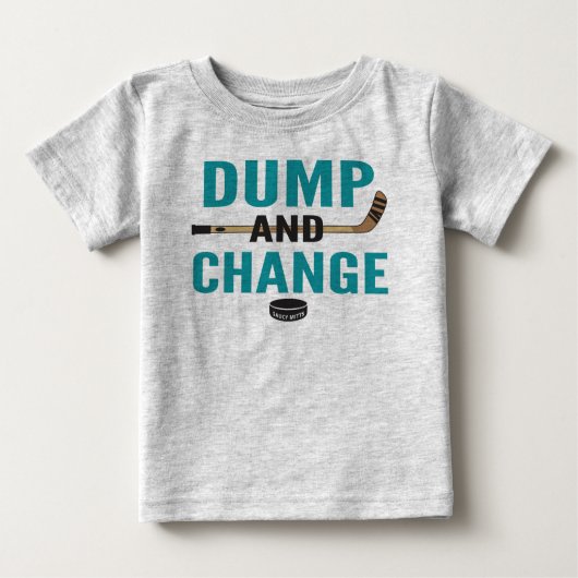 Aquamarines Blue Dump and Change Hockey Baby Baby T-shirt (Vorderseite)