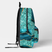 Aquamarines Blue Gold Glitzer Rucksack mit Individ (Links)