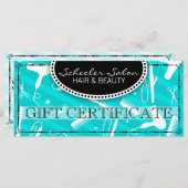Aquamarines Blue Hair & Beauty Geschenkzertifikat (Vorne/Hinten)