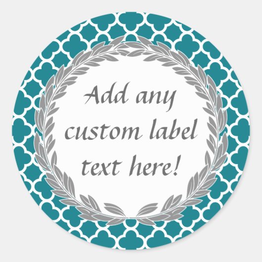 Aquamarines Blue Hübsch Custom Canning Jraft Craft Runder Aufkleber (Vorderseite)