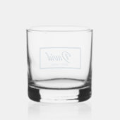 Aquamarines Blue Personalisiert Wedding Trauzeuge  Whiskyglas (Rückseite)