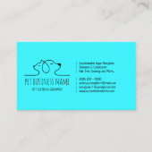 Aquamarines Blue Petsitter Hund und Katzenlogo Tie Visitenkarte (Vorderseite)