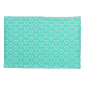 Aquamarines Blue Pillow Case mit Herz oder Farbe a Kissenbezug (Rückseite)