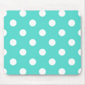 Aquamarines Blue Polka Dot Muster Mousepad (Vorne)