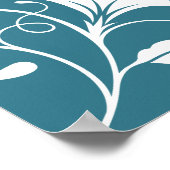 Aquamarines Blue Square Hochzeitssymbol Poster (Ecke)