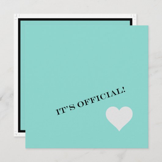 Aquamarines Blue Verlobung Dinner Tiara Party Einladung (Vorne/Hinten)