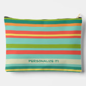 Aquamarines Blumenmuster Einzigartiges Kosmetikbeu Zubehörtasche (Rückseite)