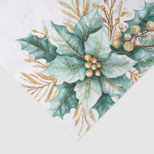 Aquamarines Blumenzapier Seidenpapier (Detail)