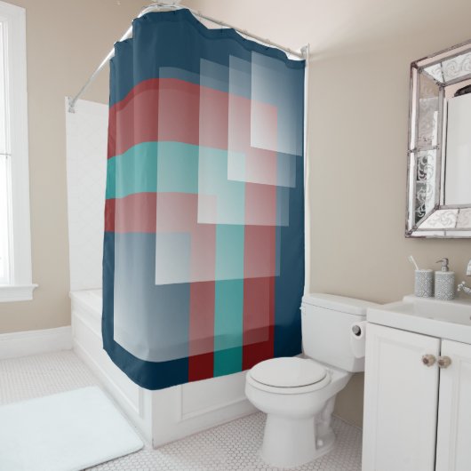 Aquamarines Bordeaux Duschvorhang (Beispiel)