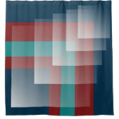 Aquamarines Bordeaux Duschvorhang (Vorderseite)