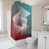 aquamarines Bordeaux Duschvorhang (Beispiel)