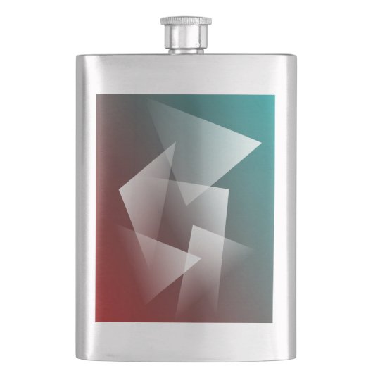 aquamarines Bordeaux Flachmann (Vorderseite)