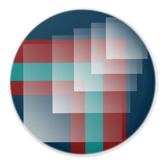 Aquamarines Bordeaux Keramikknauf (Vorderseite)